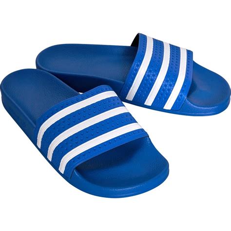 adidas adilette blauwe heren slipper|Adidas Adilette slippers.